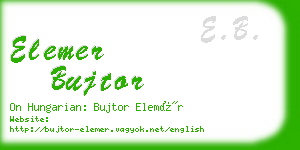 elemer bujtor business card